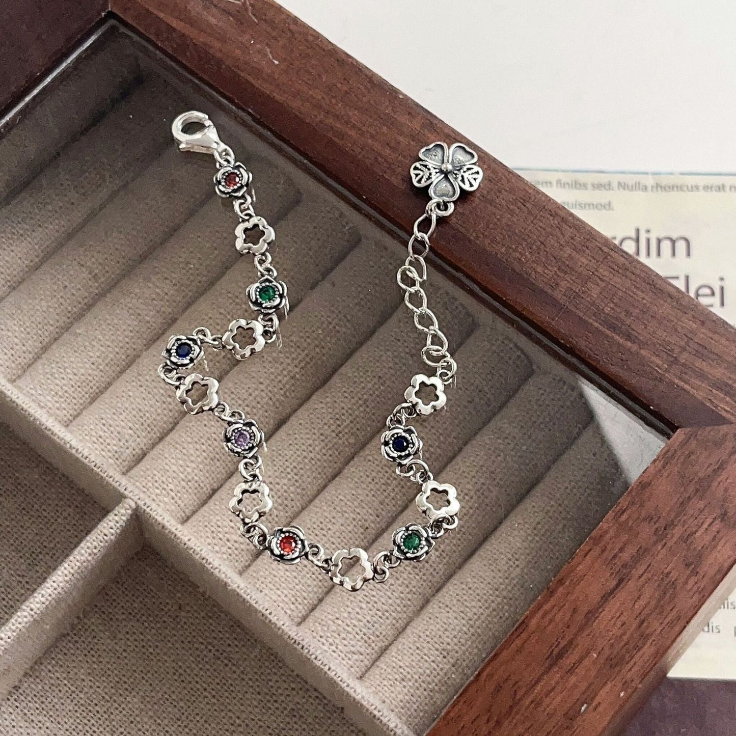 Silver  Light Luxury Niche Design Fresh Sweet Hand Jewelry