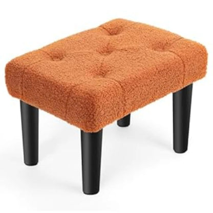 Teddy bear plush footstool with legs, suitable for office
