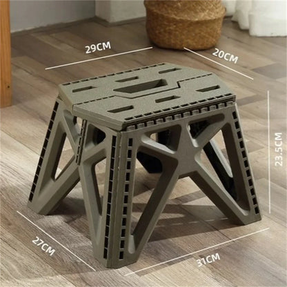 Outdoor Portable Foldable Stool with High Load Capacity and Durability
