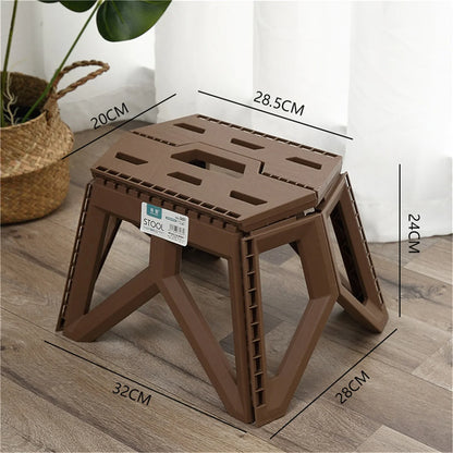 Outdoor Portable Foldable Stool with High Load Capacity and Durability