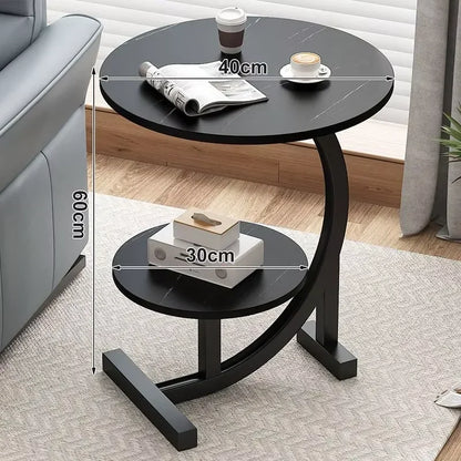 Two Layers Small Side Table For Spaces