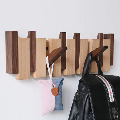 Black Walnut Solid Wood Wall-Mounted Clothing Hook