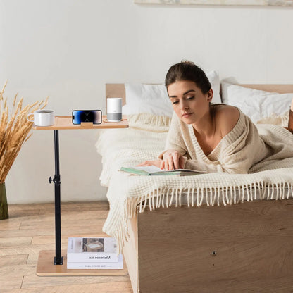 Vantic C Shaped End Table, Small Couch Side Table