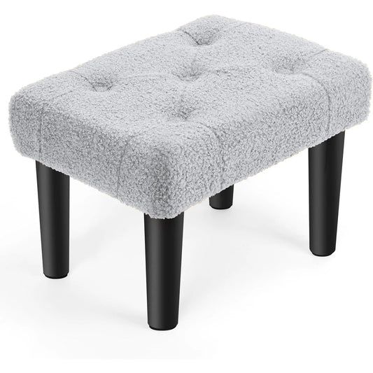 Teddy bear plush footstool with legs, suitable for office