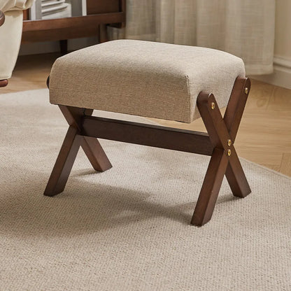 Solid Wood Footstool Soft Household