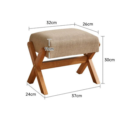 Solid Wood Footstool Soft Household